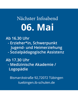 Der Infoabend am 06. Mai informiert über Erzieher*innen, Sozialpädagogische Assistenz und Logopädie in Tübingen.